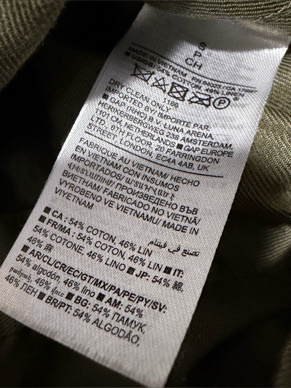 Banana Republic Lucia Cotton Linen Jacket in Desert Thyme Green Size Small - Picture 13 of 14